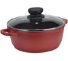 ART ET CUISINE Large 20 cm Aluminium Pot - Red with glass lid