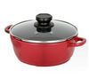 ART ET CUISINE Smelt Aluminium Pot 24 cm with red glass cover