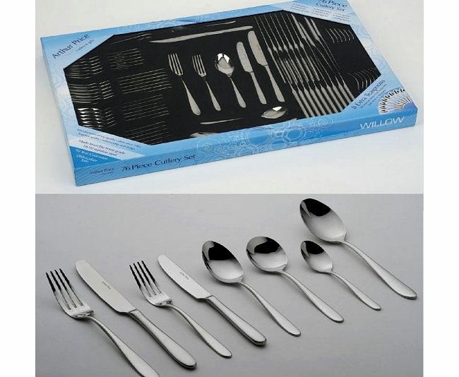 Arthur Price Willow 76 Piece Cutlery Set