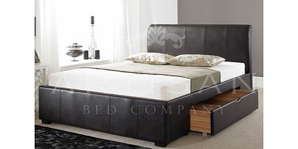 Artisan Drawer 4FT Small Double Leather Bedstead