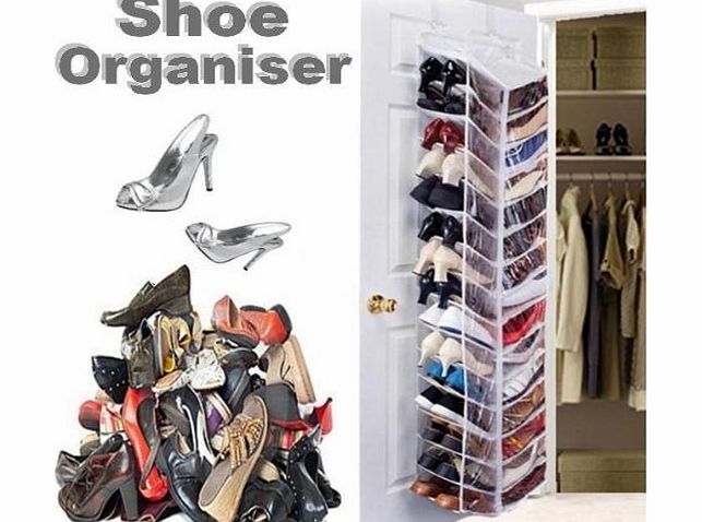 As Seen On TV Over Door 30 Pair Shoe Storage Unit