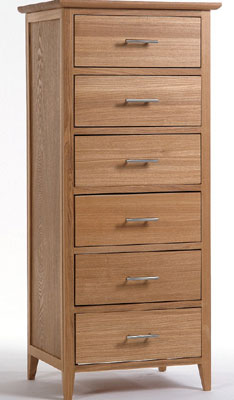 ash 6 DRAWER CHEST SHERWOOD TEMPUS