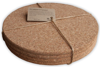 ashortwalk 4 Round Cork Table Mats