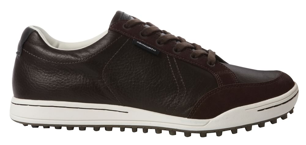 Ashworth Golf Cardiff Golf Shoes Chocolate/White