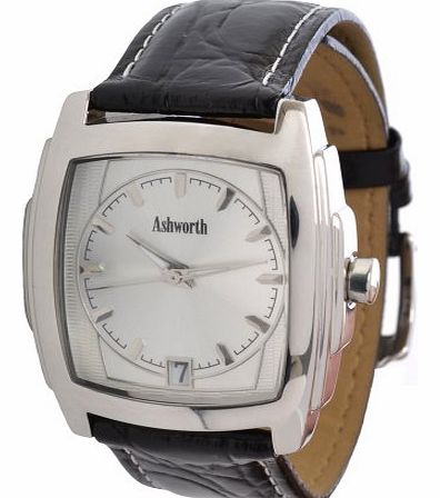 Ashworth Palm Beach Mens Black Leather Strap Wrist Watch - ASG041B