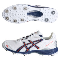 Gel-Advance 2 Cricket Spikes - White/Navy.