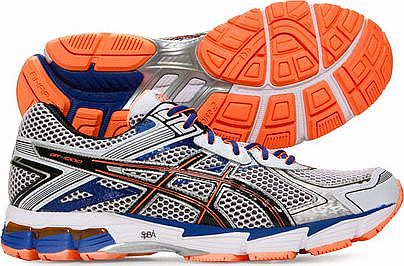 ASICS GT 1000 2 Running Shoes White/Black/Flash Orange