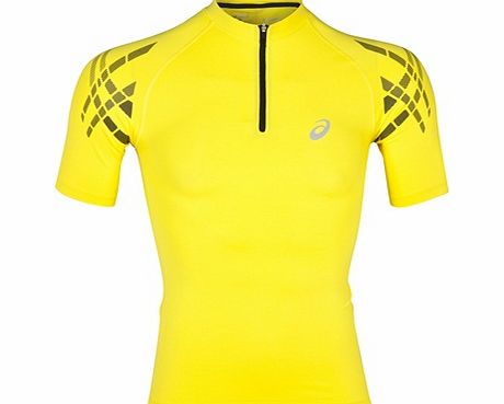 Inner Muscle Half Zip Top Yellow 110469-0343