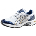 Asics Mens Gel-Virage Running Shoe White/Quick Silver/Gold