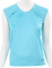 asics Turquoise Peric Cap Sleeve Top