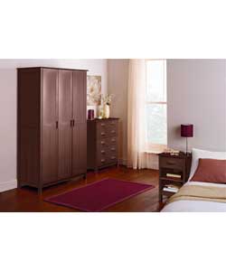 3-Piece 3 Door Wardrobe Package - Chocolate