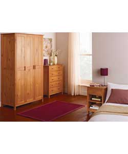 3-Piece 3 Door Wardrobe Package - Pine