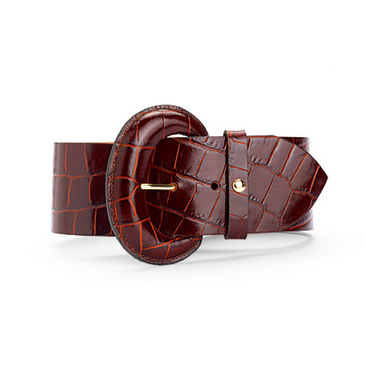 Ladies Safari Croc Wide Leather Belt