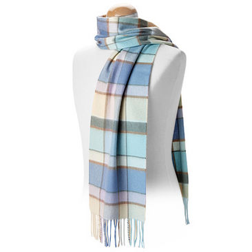 Windowpane Cashmere Scarf