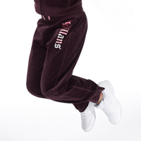 Villa Velour Jog Pant - Aubergine - Girls.