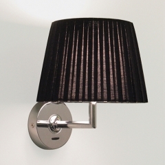 Astro Lighting Appa Chrome Wall Light with Black Shade