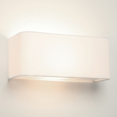 Astro Lighting Ashino Wide Wall Light White Fabric Shade