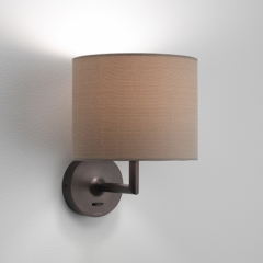 Astro Lighting Astro Appa Solo Bronze Wall Light with Grey Shade