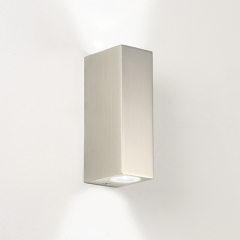 Bloc Matt Nickel LED Bathroom Wall Light