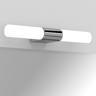 Astro Lighting Padova Modern Polished Chrome Bathroom Wall Light With White Glass Shades