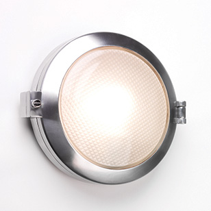 Astro Lighting Toronto Round Outdoor Wall Light Modern Polished Aluminium