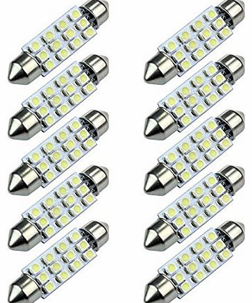 atdoshop (TM) 10 X Car Dome 12 352 SMD LED Bulb Light Interior Festoon Lamp 42mm White