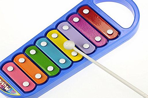 atdoshop (TM) Kid Baby Musical Instrument 8-Note Xylophone Toy Wisdom Development (Blue)