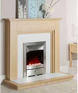 Oak Electric Fire Suite