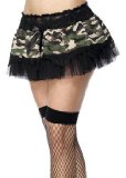 Atlantis Fancy Dress Smiffys Camouflage Tutu with Lace and Ribbon Trim