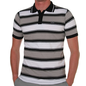 Reyes Slim fit polo - Black/Grey