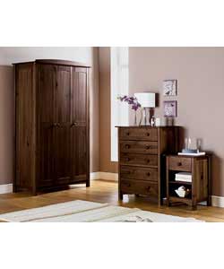 3 Door Wardrobe Bedroom Package - Chocolate