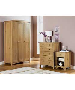 3 Door Wardrobe Bedroom Package - Light Oak