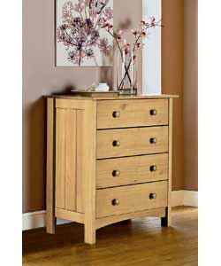 Auckland 4 Drawer Chest - Oak