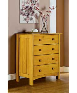 auckland 4 Drawer Chest - Pine