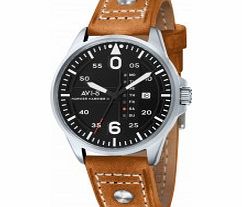 AVI-8 Mens Hawker Harrier II Tan Leather Strap