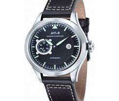 AVI-8 Mens Hawker Hurricane Black Leather Strap