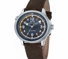 AVI-8 Mens Hawker Hurricane Dark Brown Leather