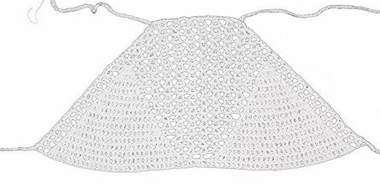 awhao Sexy Women Lace Hollow Bikini Cover Up Cami Swimwear Halter Crop Tops Bra