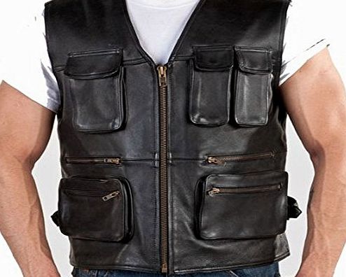 AZ Importers Az Hunter multi Pocket Unisex Waistcoat In Premium Quality Available in All Sizes (Large)