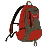 Aztec Outdoor Essentials Pico 30 Rucksack Red and Steel