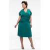 ALEXANDRA GATHERED DRESS EMERALD