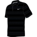 NIKE Dri-Fit Yarn Dyed Polyester Mens Polo Shirt, S, DARK OBSIDIAN/WHITE