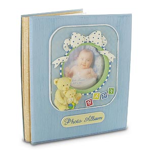 baby Boy Blue Cute Teddy Bears Photo Album