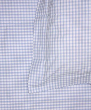 Blue Gingham Single Bed Pillow & Duvet Cover