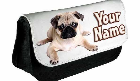 BabySmiles Personalised Pug Puppy Pencil / Make Up Case