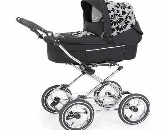 Babystyle  Classic Baby Pram Pushchair Package (inc Accsesories) Prestige Black Flock