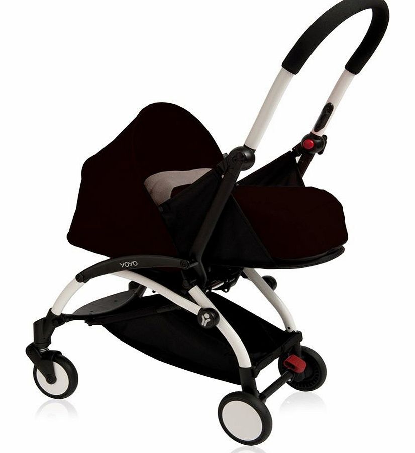 BabyZen YoYo 0m  Pram Black With White Frame 2014