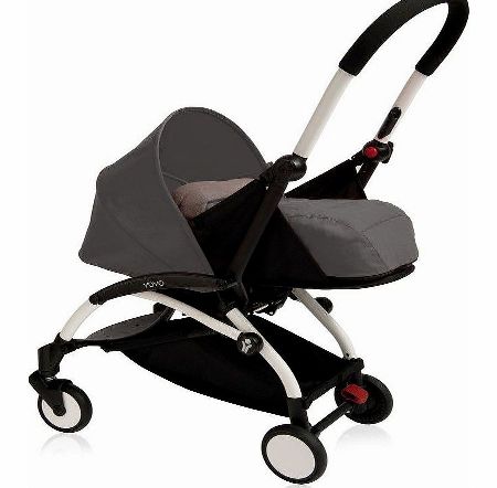 BabyZen YoYo 0m  Pram Grey With White Frame 2014