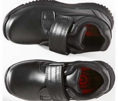 Boys Black Single Strap Velcro