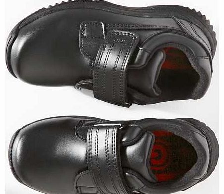 Boys Black Single Velcro Strap